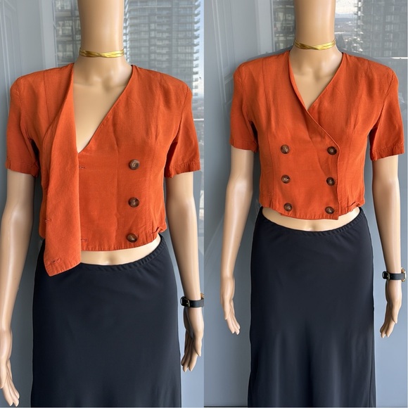 Vintage Tops - Vintage Burnt Orange Top